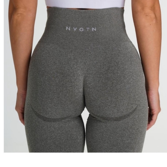 Nvgtn leggings- speckled black and green khaki - Picture 2 of 3